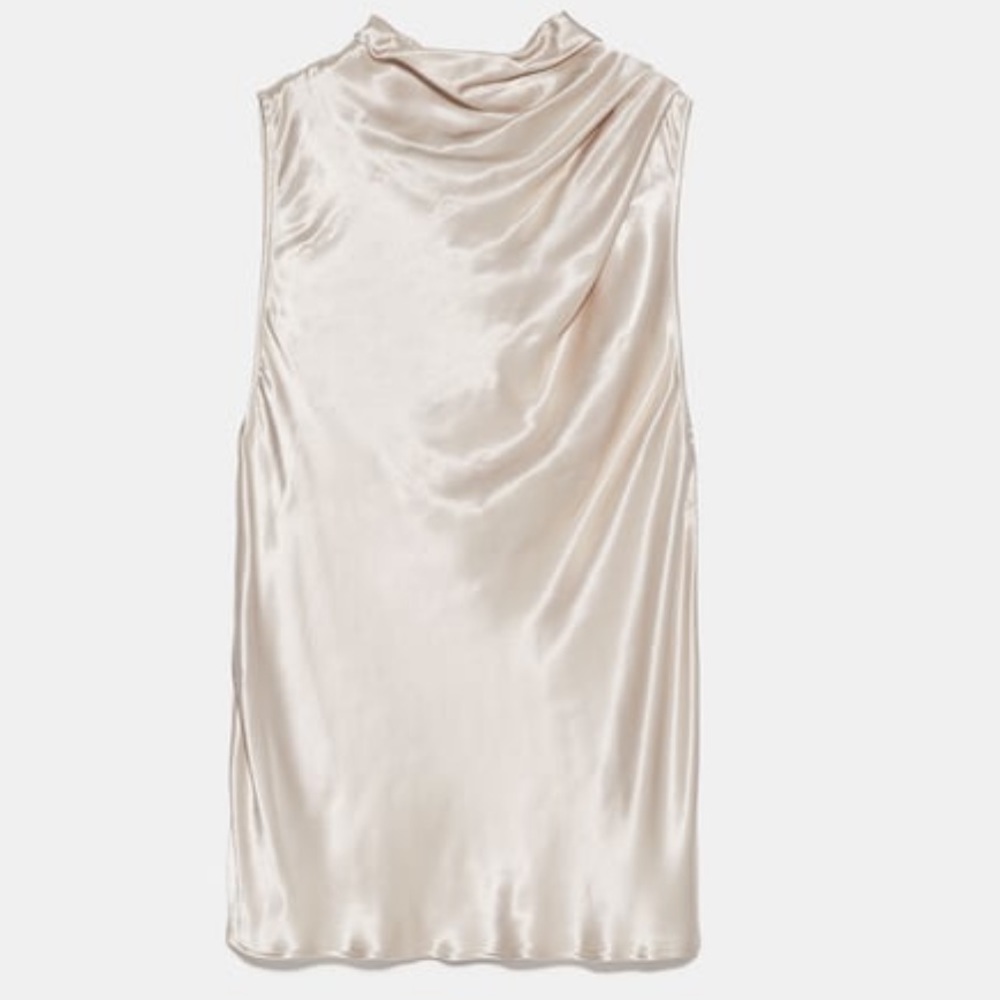 Zara NWT Satin Effect Top/Blouse size XXL
